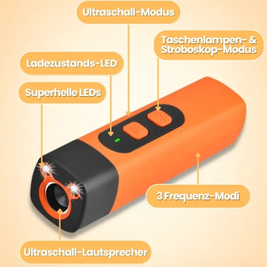 Pawloo™ | Bellschutz Ultraschallgerät – Training für ein ruhiges Zuhause