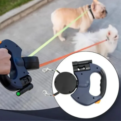 Pawloo™ | Doppelleine für Hunde mit Anti-Wickel-Funktion